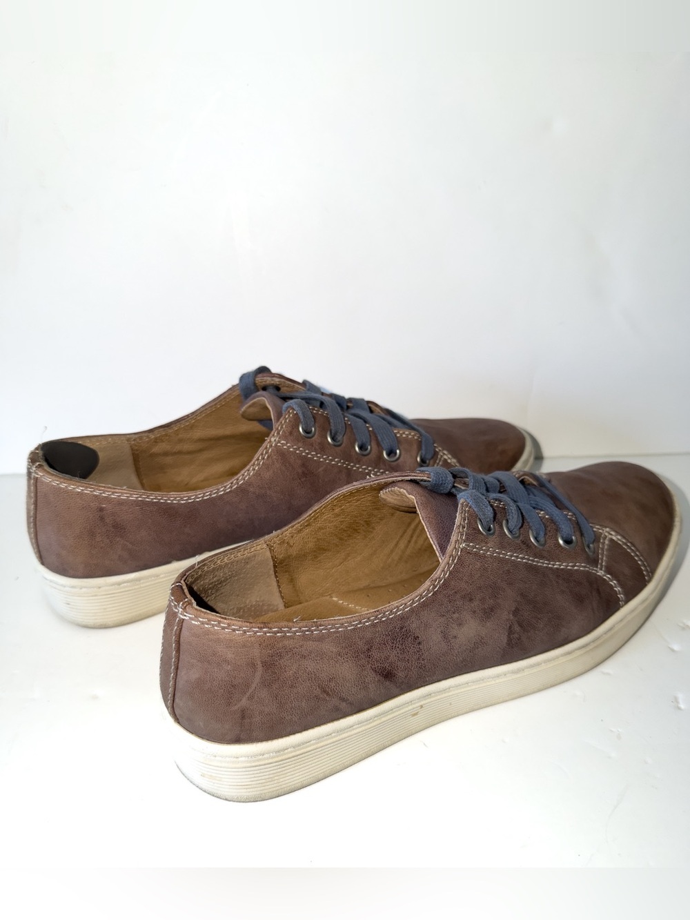 Sofft Baltazar leather sneaker Low-Top Deep Burgundy/Blue Laces Sz 9.5 - Picture 3 of 8